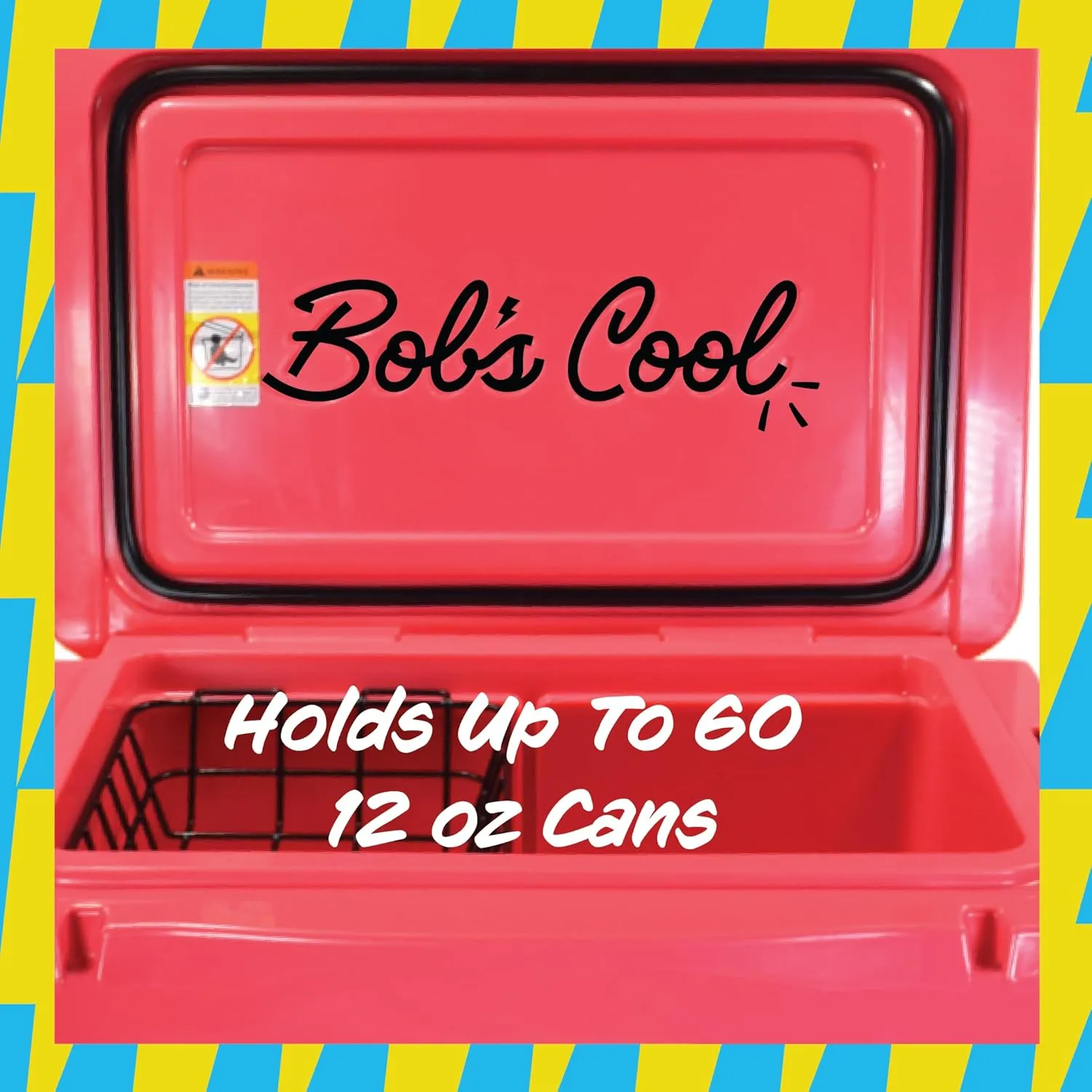 BOB THE COOLER CO 50 Qt Hard Cooler, Portable Rotomolded Travel Cooler, Leak-Proof, Great for Beach, Camping, Tailgating, Sports, & More