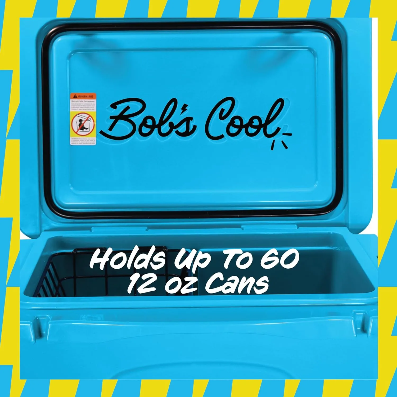 BOB THE COOLER CO 50 Qt Hard Cooler, Portable Rotomolded Travel Cooler, Leak-Proof, Great for Beach, Camping, Tailgating, Sports, & More
