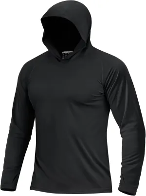 Boladeci Men's UPF 50  Sun Protection Lightweight Hoodie Shirts Long Sleeve Fishing Shirts SPF UV Hiking Swim