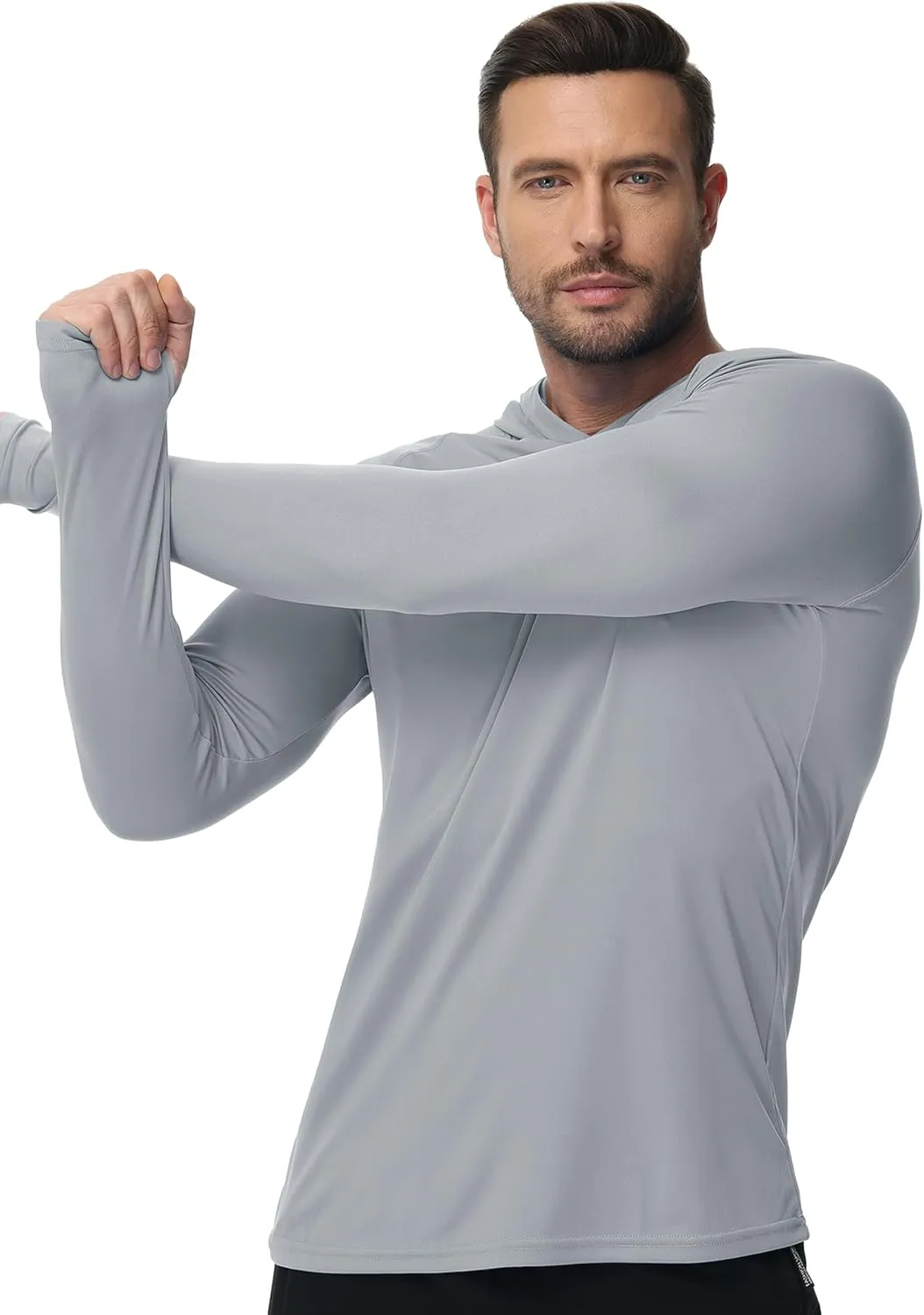 Boladeci Men's UPF 50  Sun Protection Lightweight Hoodie Shirts Long Sleeve Fishing Shirts SPF UV Hiking Swim
