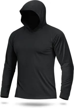 Boladeci Men's UPF 50  Sun Protection Lightweight Hoodie Shirts Long Sleeve Fishing Shirts SPF UV Hiking Swim