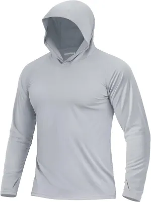 Boladeci Men's UPF 50  Sun Protection Lightweight Hoodie Shirts Long Sleeve Fishing Shirts SPF UV Hiking Swim