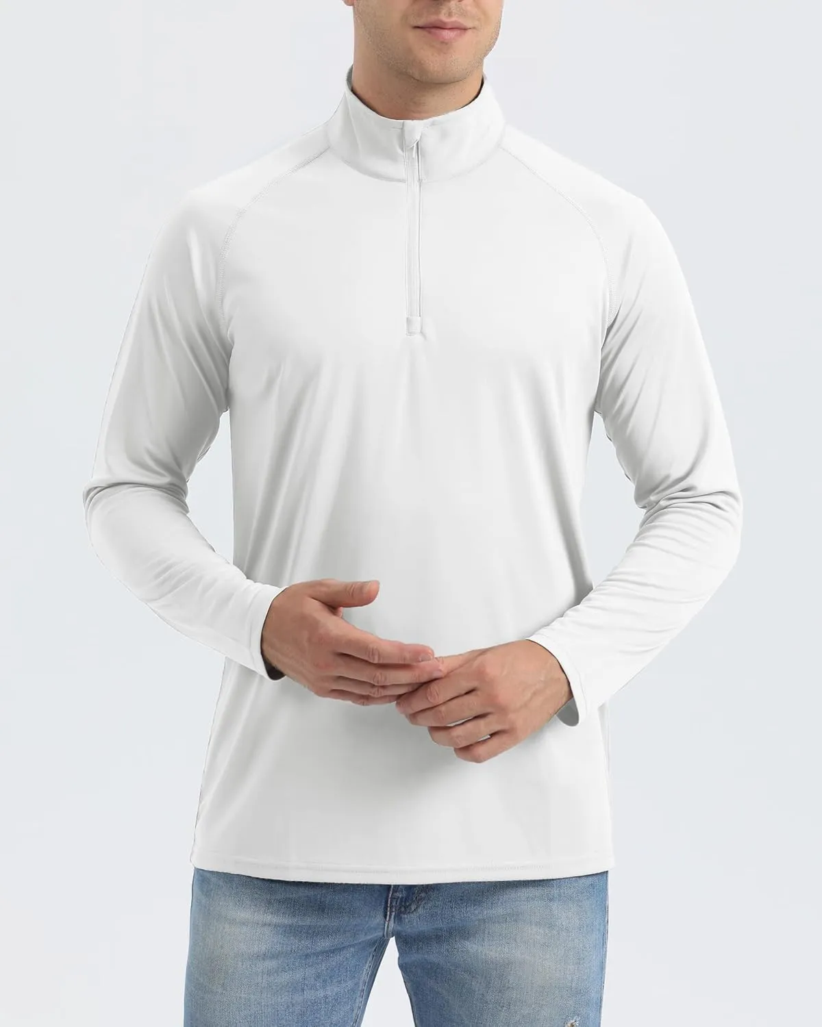 Boladeci Men's UPF 50  Sun Shirts 1/4 Zip Long Sleeve SPF UV Protection Lightweight Quick Dry Quarter Zip Golf Shirts