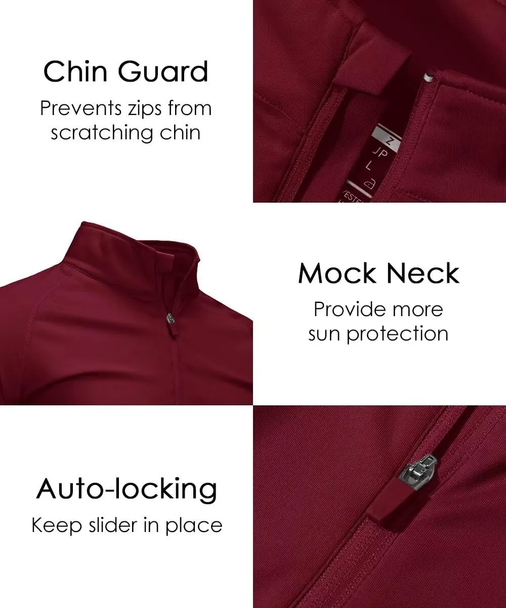 Boladeci Men's UPF 50  Sun Shirts 1/4 Zip Long Sleeve SPF UV Protection Lightweight Quick Dry Quarter Zip Golf Shirts