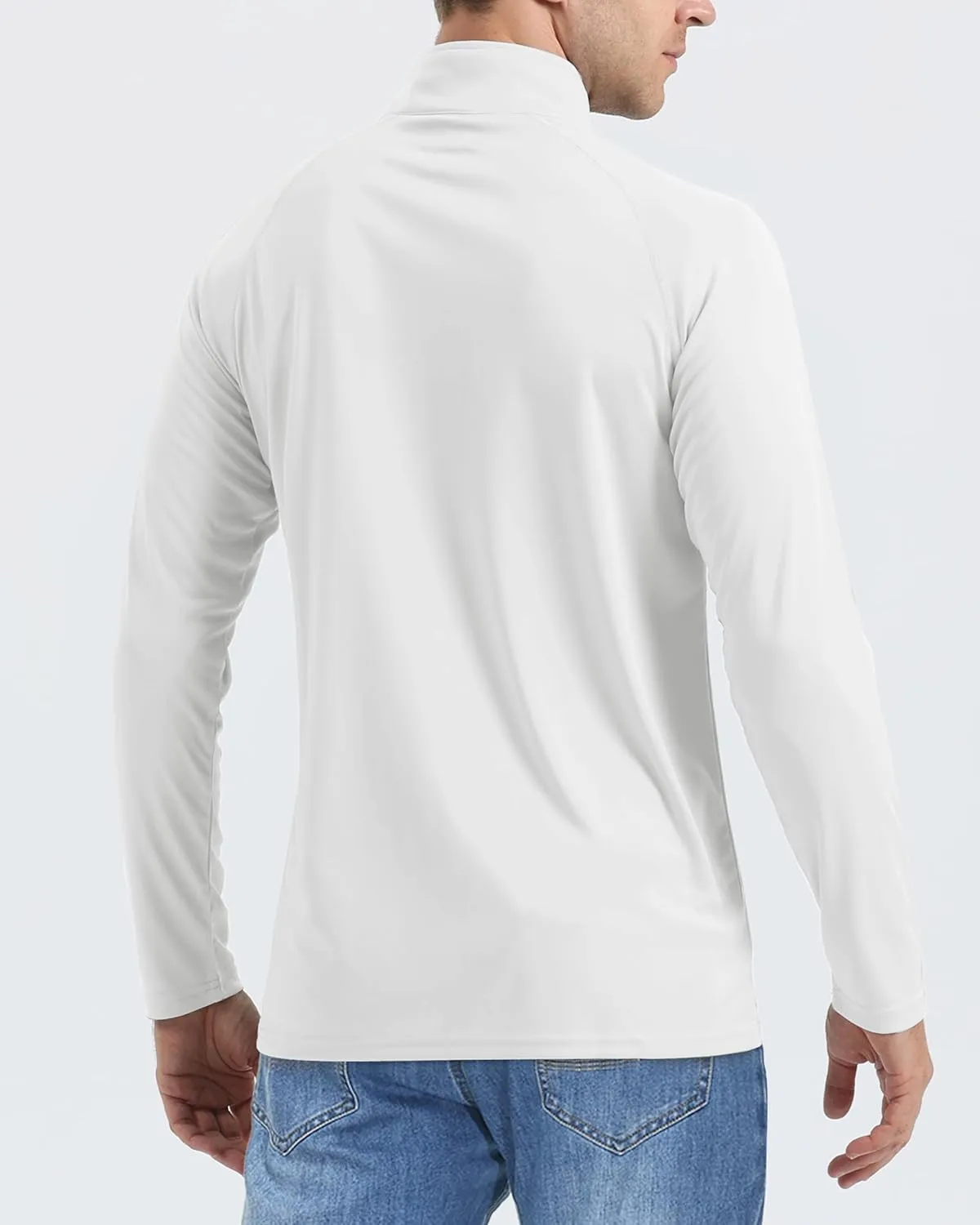 Boladeci Men's UPF 50  Sun Shirts 1/4 Zip Long Sleeve SPF UV Protection Lightweight Quick Dry Quarter Zip Golf Shirts
