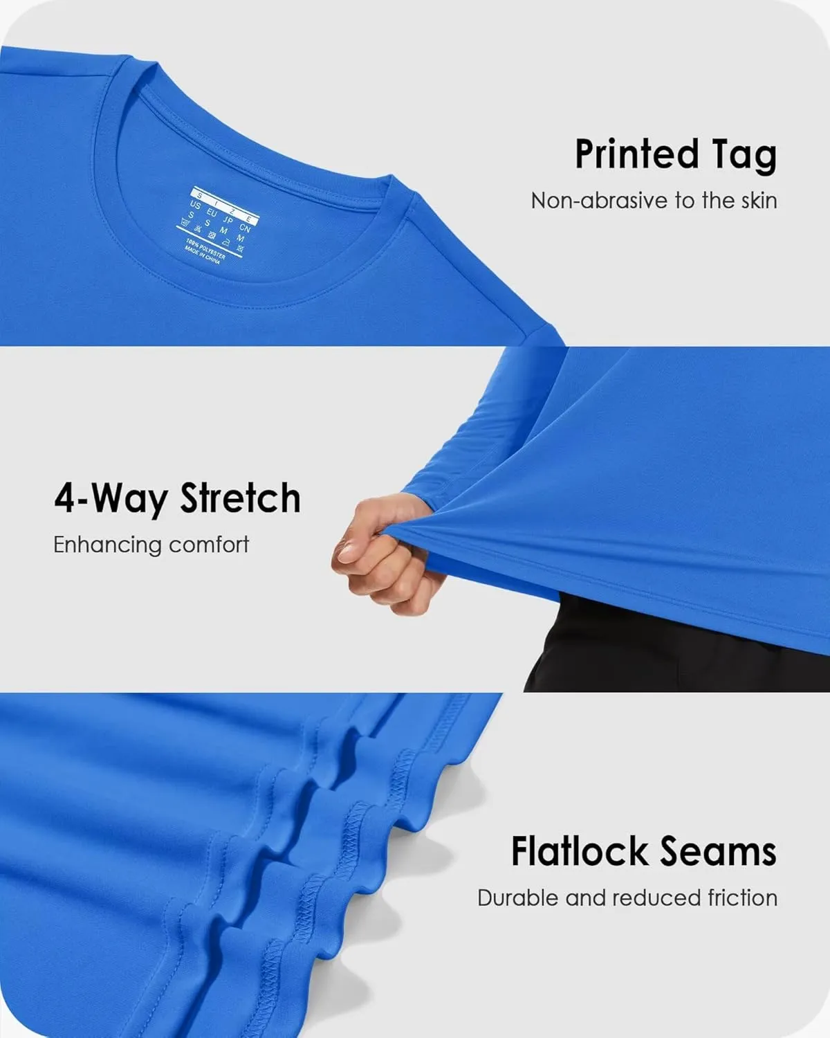 Boladeci Men's UPF 80  Sun Shirts Long Sleeve Lightweight UV Protection SPF Shirts Rash Guard Swim T-Shirts