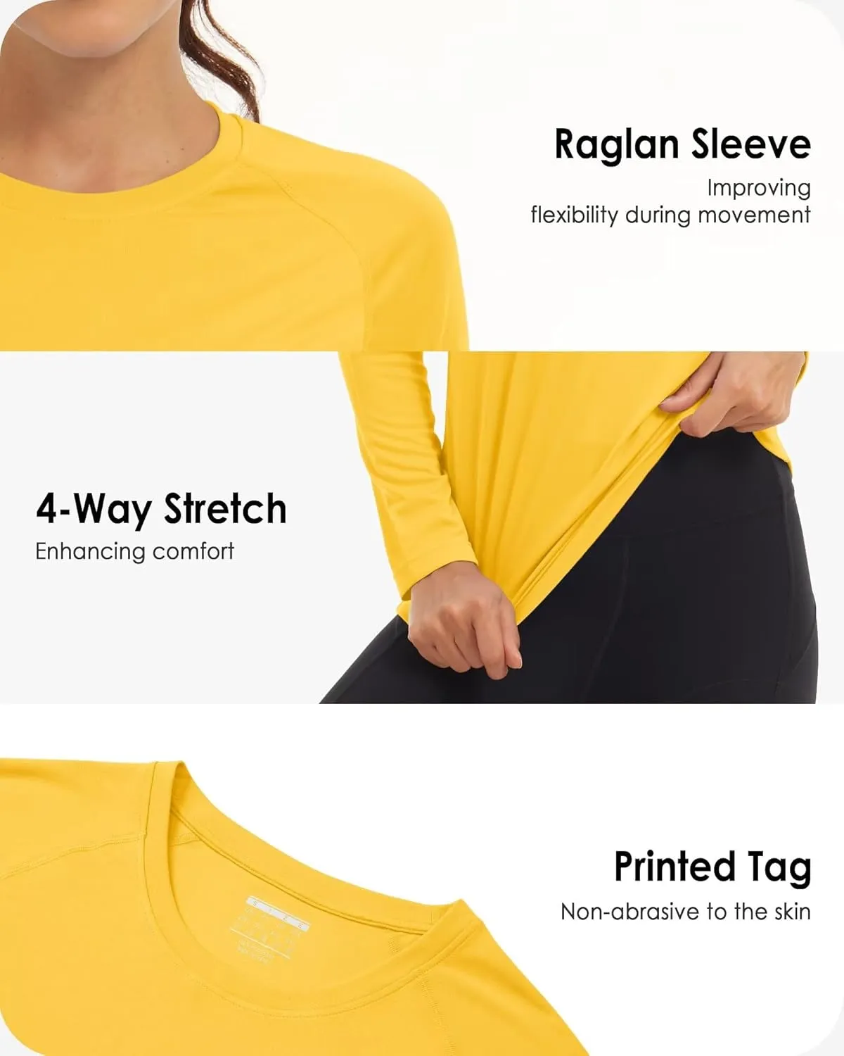 Boladeci Women's Sun Shirts UPF 50  UV Protection Rash Guard Long Sleeve Swim Shirts Quick Dry Lightweight Workout Tops