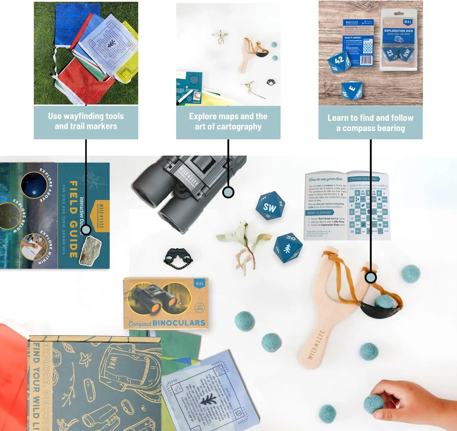 Bold Explorer Outdoor Adventure Kit – Quality Exploration Gear & Activities – Ideal for Kids' Nature Fun & Creativity