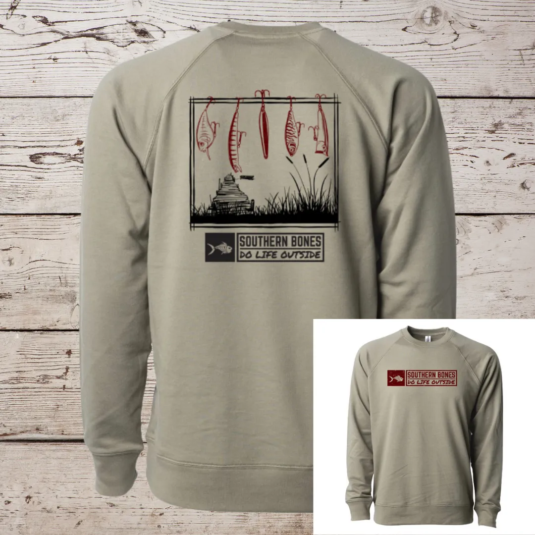 Boondocks Vintage Tackle Lightweight Sweatshirt (olive)