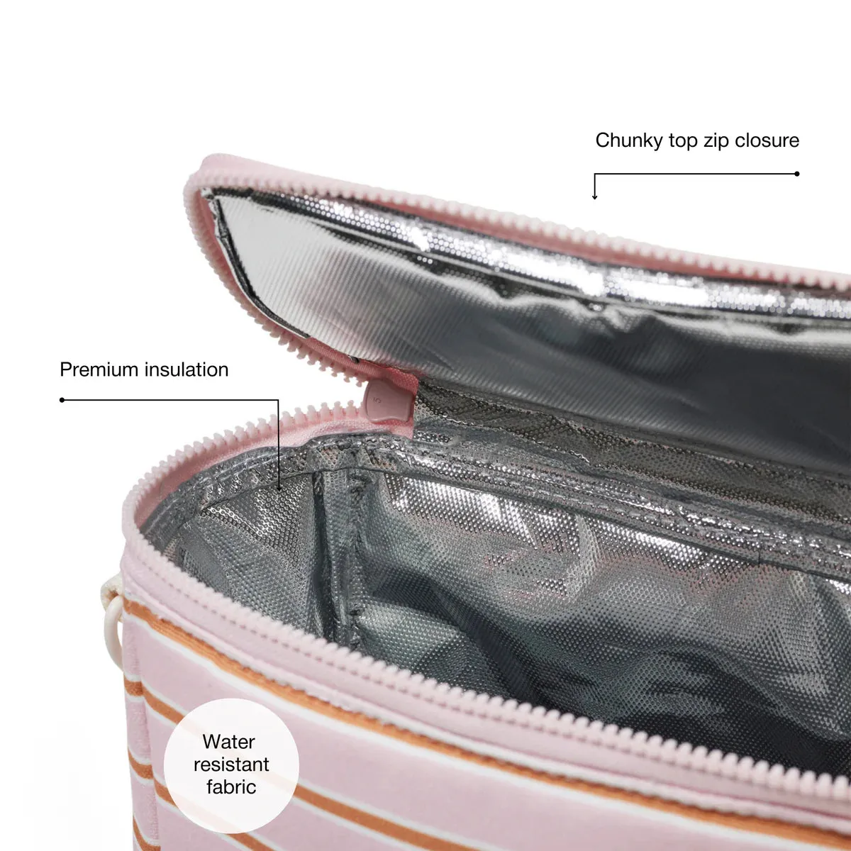 BOTTLE BASE | Soft Pink   Rust Stripe