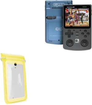 BoxWave Case Compatible with Game Kiddy GKD Plus - AquaProof Pouch, Triple Sealed Waterproof Carrying Pouch Lanyard - Yellow