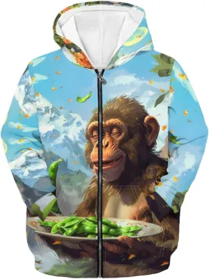 Boys Hoodies Kids Soft Comfy Lightweight Hooded Sweatshirt Girls Graphic Zip Up Hoodie Casual Fall Outdoor Coats