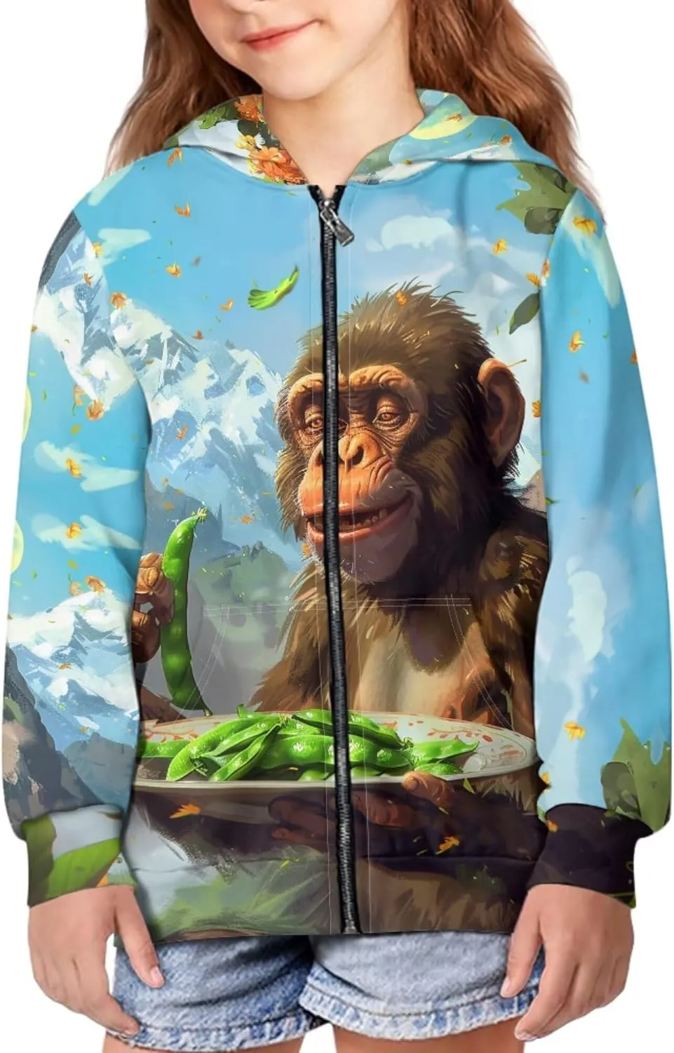 Boys Hoodies Kids Soft Comfy Lightweight Hooded Sweatshirt Girls Graphic Zip Up Hoodie Casual Fall Outdoor Coats