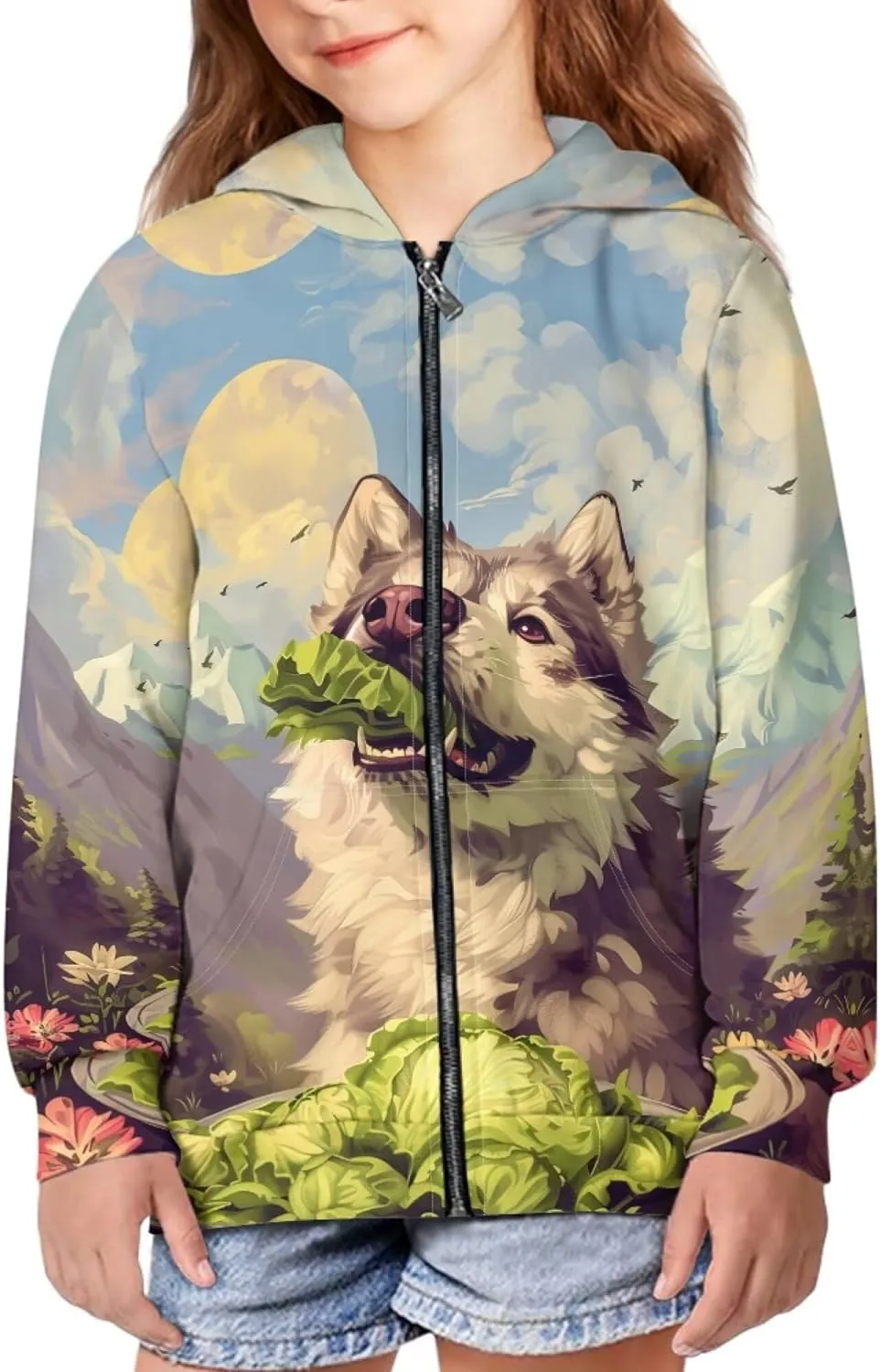 Boys Hoodies Kids Soft Comfy Lightweight Hooded Sweatshirt Girls Graphic Zip Up Hoodie Casual Fall Outdoor Coats