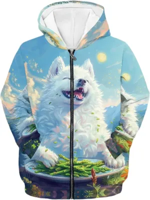 Boys Hoodies Kids Soft Comfy Lightweight Hooded Sweatshirt Girls Graphic Zip Up Hoodie Casual Fall Outdoor Coats