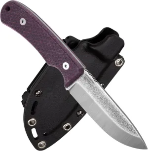 BPS Knives Beta - D2 Tactical Knife with Micarta Handle - Tactical Fixed Blade Knife - Survival Knife with Sheath - EDC Outdoor - Military Knife with Sheath