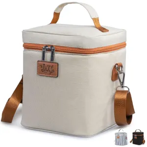 Breastmilk Cooler Bag - Breastmilk Storage Container for 6 Tall Bottles or Breastmilk Storage Bags - Keeps Breast Milk Storing Bags or Formula Cold - Shoulder Bag, Mesh Pocket for Ice Pack