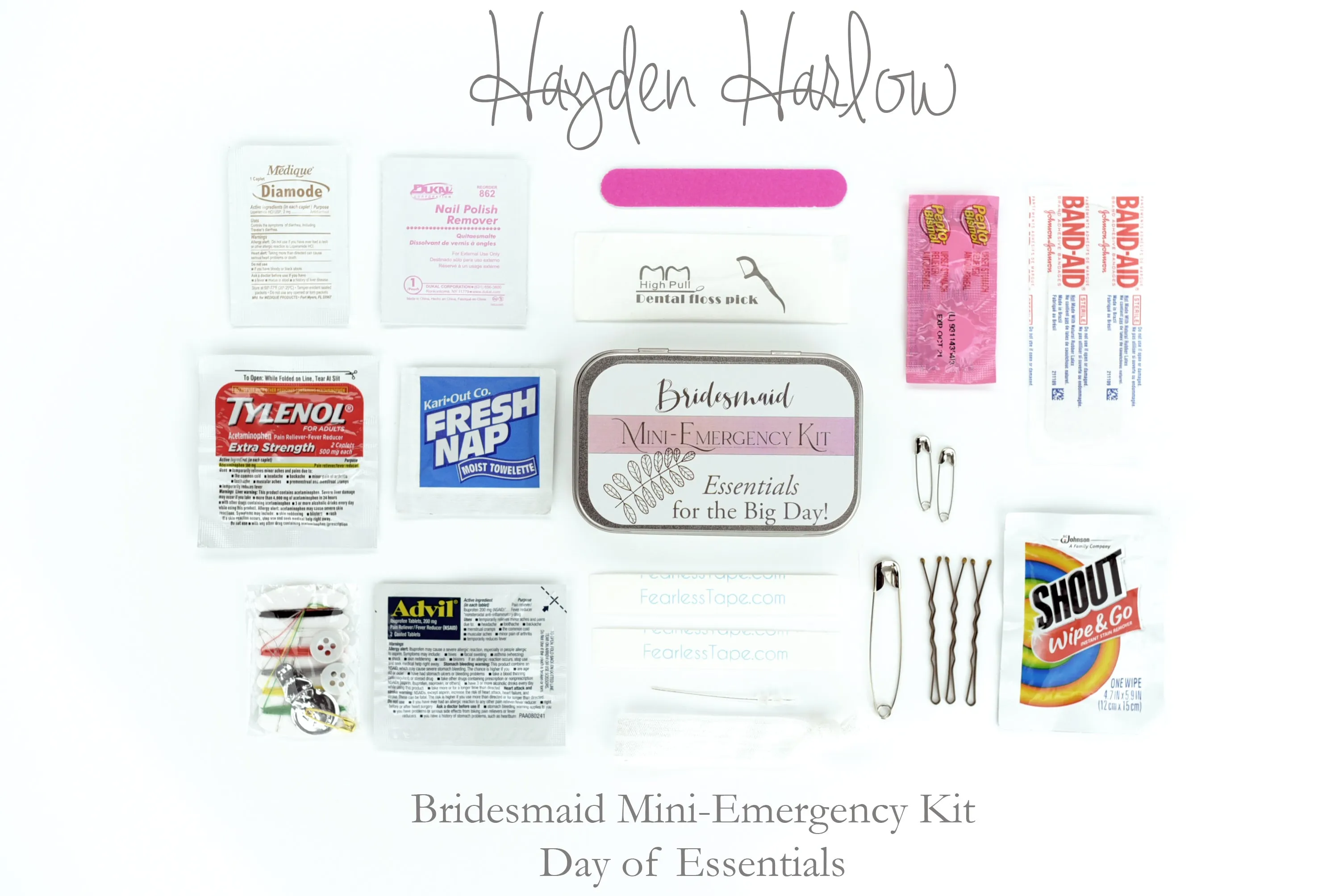 Bridesmaid's Mini Emergency Kit