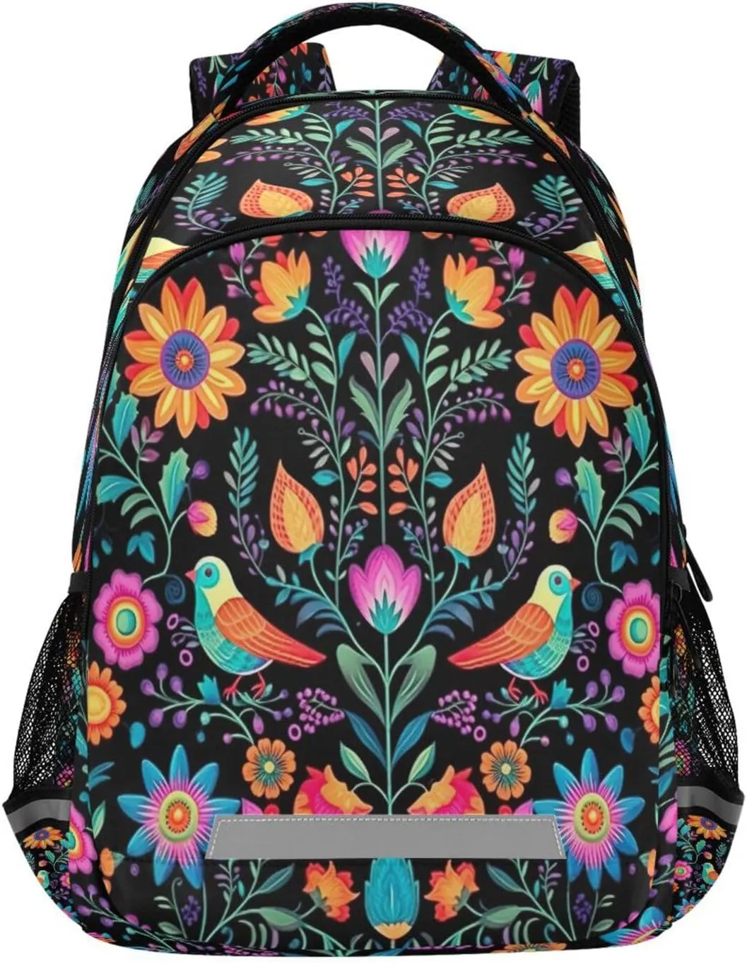 Brightly Colored Birds Design Waterproof Backpack - Casual Outdoor Sports Daypack with Ergonomic Shoulder Straps#129