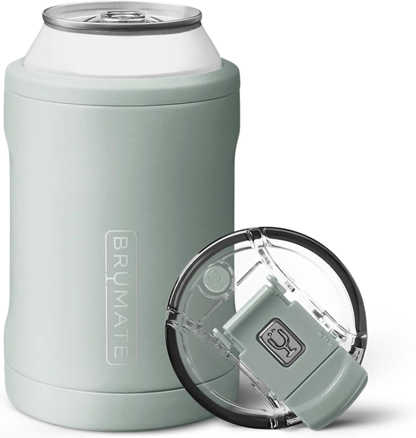BrüMate Hopsulator Duo 2-in-1 Can Cooler Insulated for 12oz Cans   100% Leak Proof Tumbler with Lid | Can Insulated for Hard Seltzer, Beer, Soda and Energy Drinks