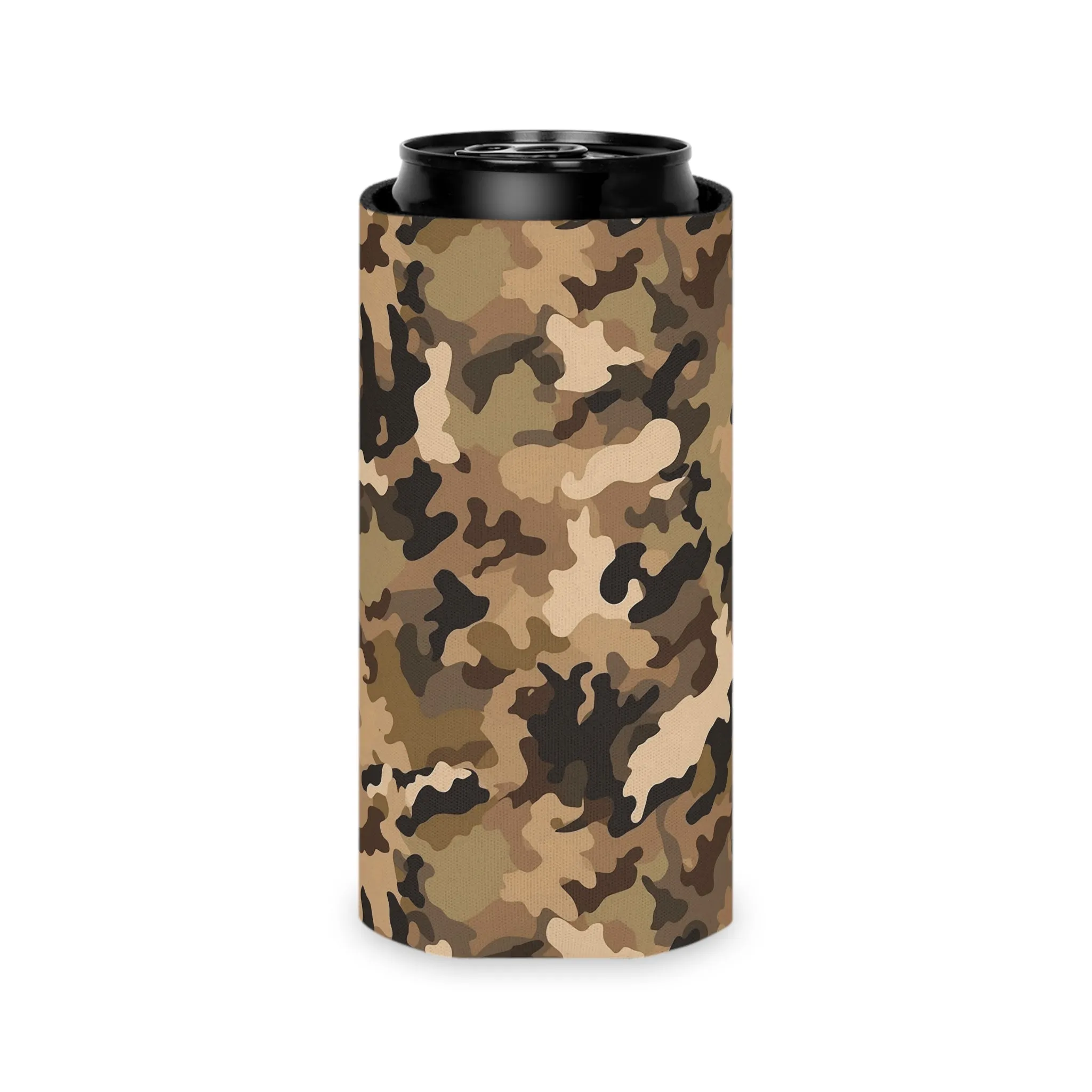 Brown Camo Can Cooler