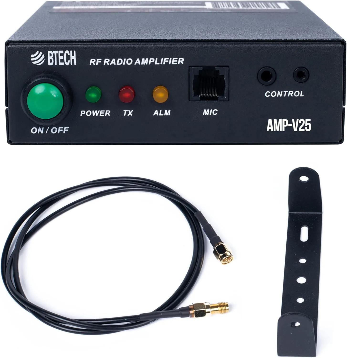 BTECH AMP-V25 Amplifier | 20-40W Power Boost for VHF (136-174MHz) | Compatible with Handheld Radios | Amplifies Analog and Digital Modes | Ideal for Mobile, Field, & Home Use