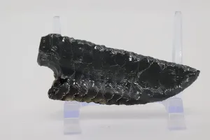 Burns Green Obsidian Fantasy Blade Handmade Using Flint Knapping Pressure Flake Techniques-D.I.Y. Cosplay/Comic Con Props Energy/Wiccan Wand/Reiki Dagger