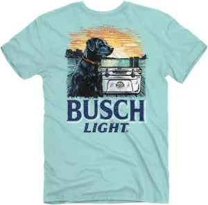 Busch Light Lake Buddy Short Sleeve T-Shirt, Teal Ice | 2X Large Size |100% Cotton, 4.3 Oz Lightweight Fabric