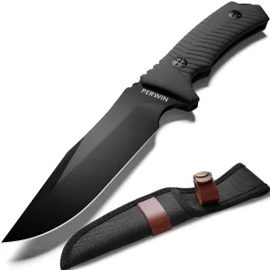 Bushcraft Survival Knife, Outdoor Camping Hunting Knife, Sheath Fixed Blade Knife