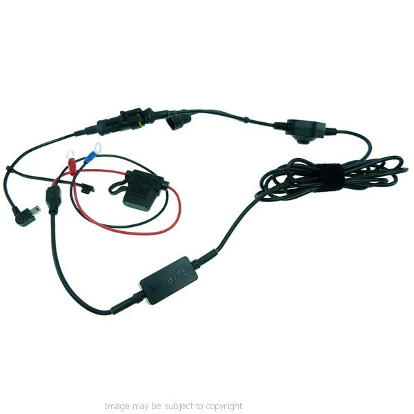 BuyBits High Power Angled Mini USB Motorcycle Hard Wire Charger for TomTom GPS Satnav (sku 21552)
