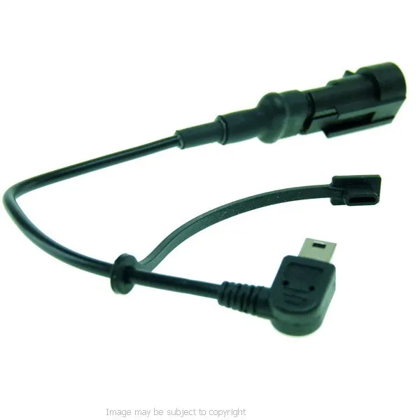 BuyBits High Power Angled Mini USB Motorcycle Hard Wire Charger for TomTom GPS Satnav (sku 21552)