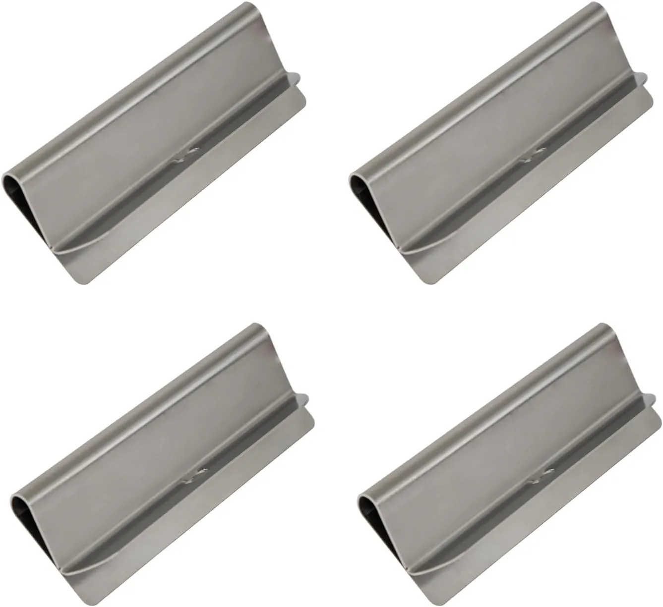 Buyers Products 8591100 Stainless Steel Mud Flap Clamps, 4 Dump/Work Truck Mud Flap Hanger for Protection and to Secure Mud Flaps, Hardware Included, Handles 1/4" - 1/2" Polymer & Rubber Mudflaps