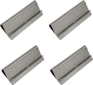 Buyers Products 8591100 Stainless Steel Mud Flap Clamps, 4 Dump/Work Truck Mud Flap Hanger for Protection and to Secure Mud Flaps, Hardware Included, Handles 1/4" - 1/2" Polymer & Rubber Mudflaps
