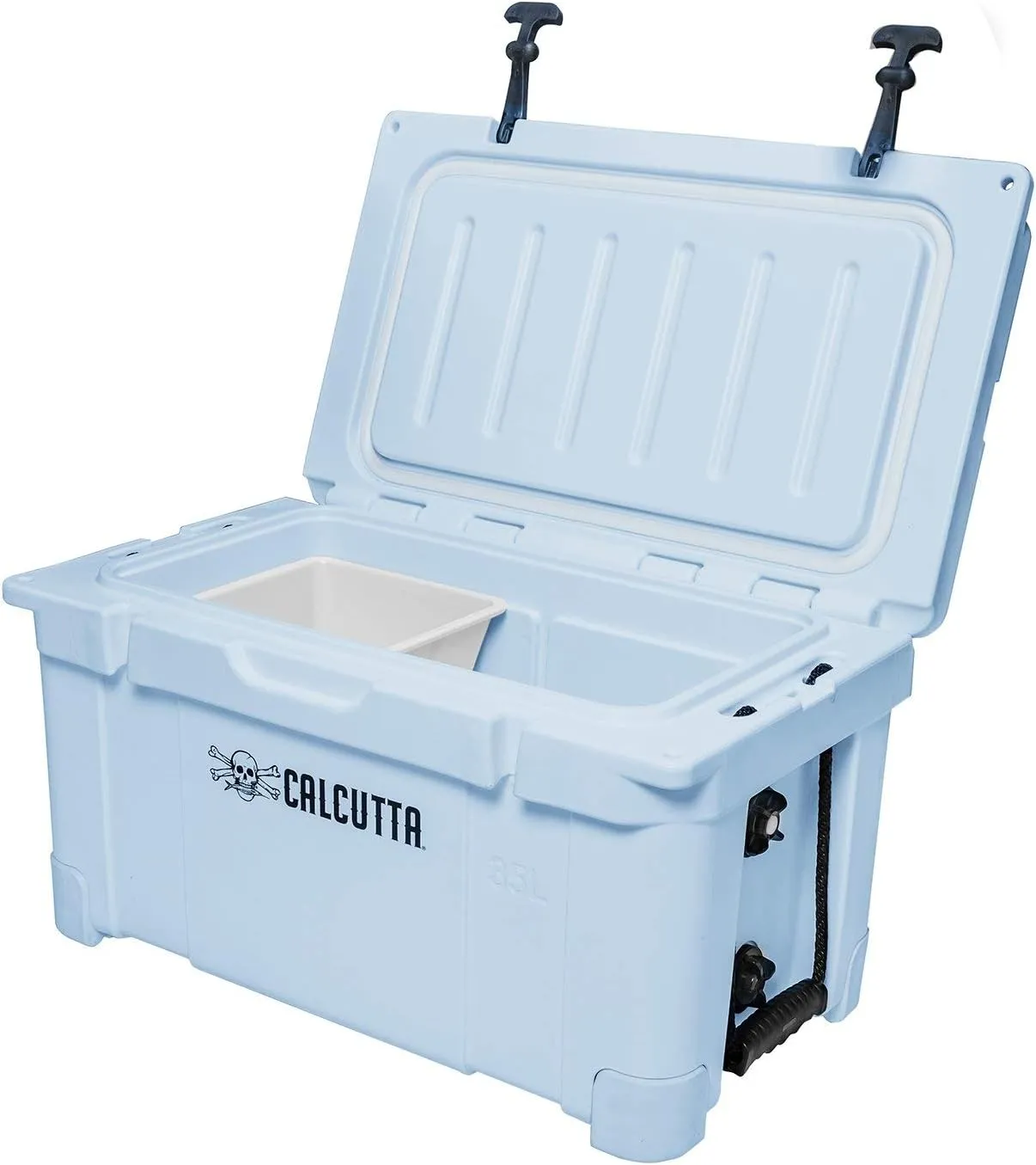 Calcutta Hard Cooler | Insulated Outdoor Ice Chest Keeps Ice for 5 Days | Portable Cooler for Fishing, Boating and Camping | Travel Drink Cooler with a Drain Plug and Built-in Light | 35 Liter
