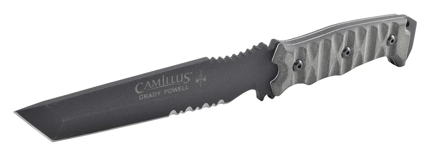 Camillus DAGR 10.5" Collectable Durable Corrosion-Resistant 1095 Carbon Steel Full Tang Construction Fixed Blade Knife with Custom Molded Sheath & 360-degree Belt Clips