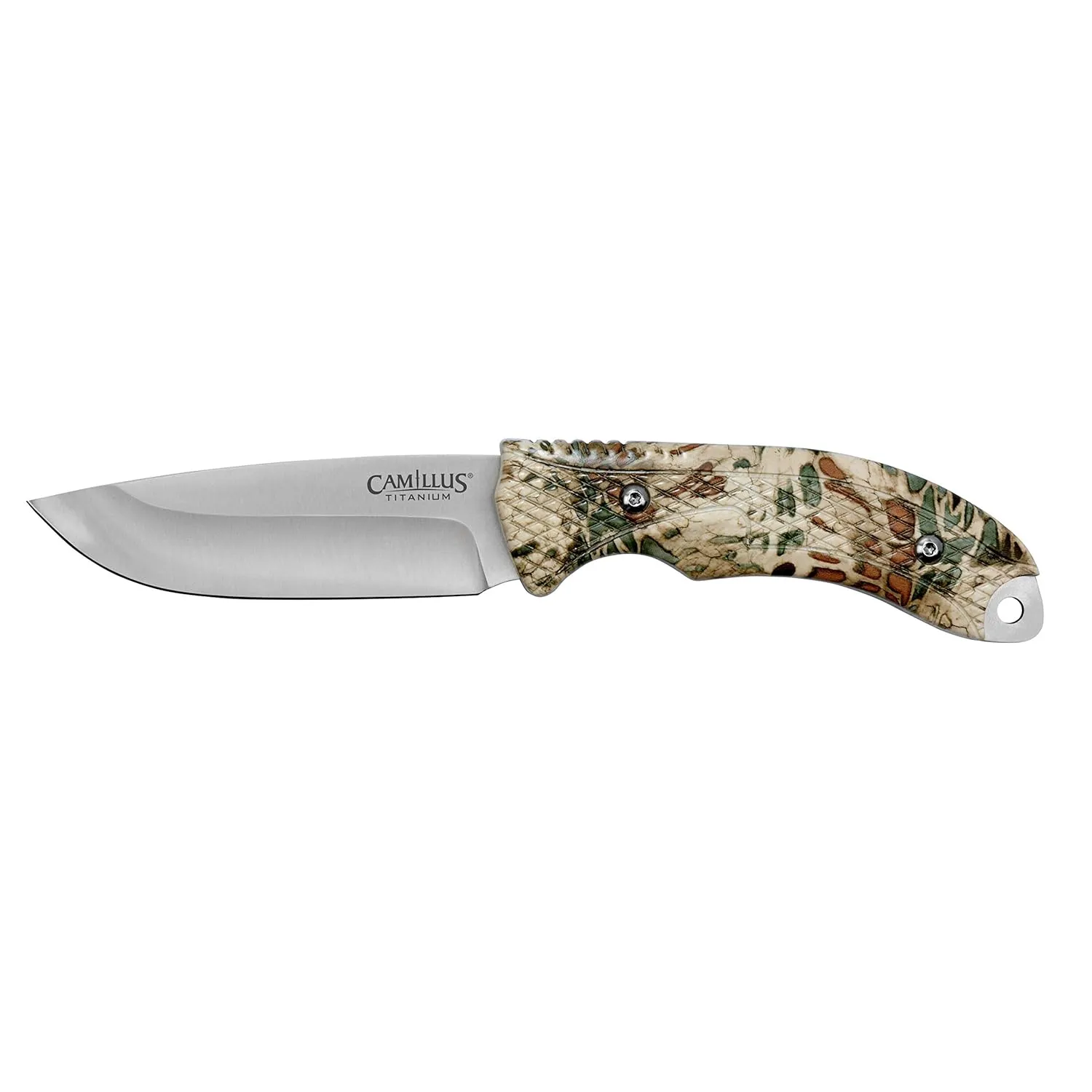 Camillus MASK 9" Drop Point Blade Durable Rust&Corrosion-Resistant 420 Stainless Steel Hunting Hiking Fishing Camping Fixed Blade Knife with Protective Sheath