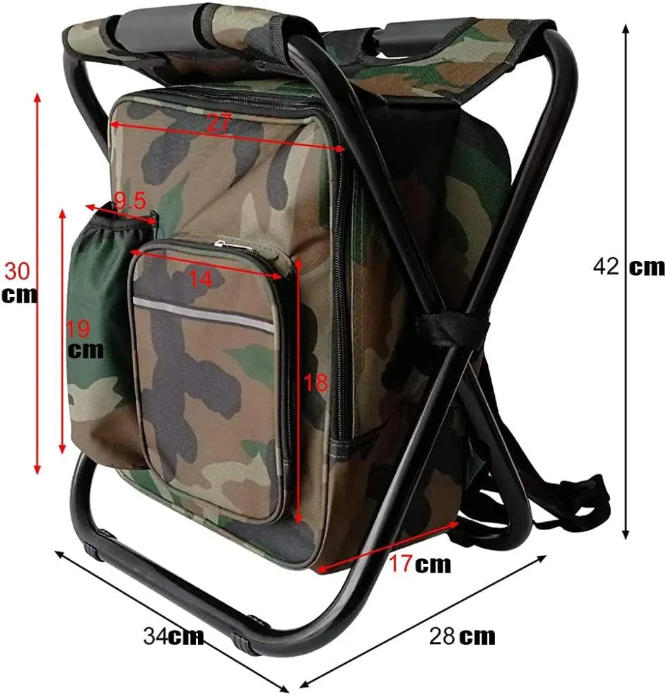 Camping Backpack Stool Chair, Fishing Folding Chairs, Portable Waterproof Backpacking Chair, ​Picnic Seat Chair for Hiking Camping Fishing BBQ Traveling Gardening-Blue Super