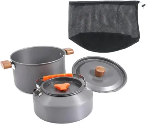 Camping Cookware Soup Pot Portable Supplies Kettle Aluminum Coffee Pot Outdoor Cooking Gear for Travel Outdoor Camping Hiking