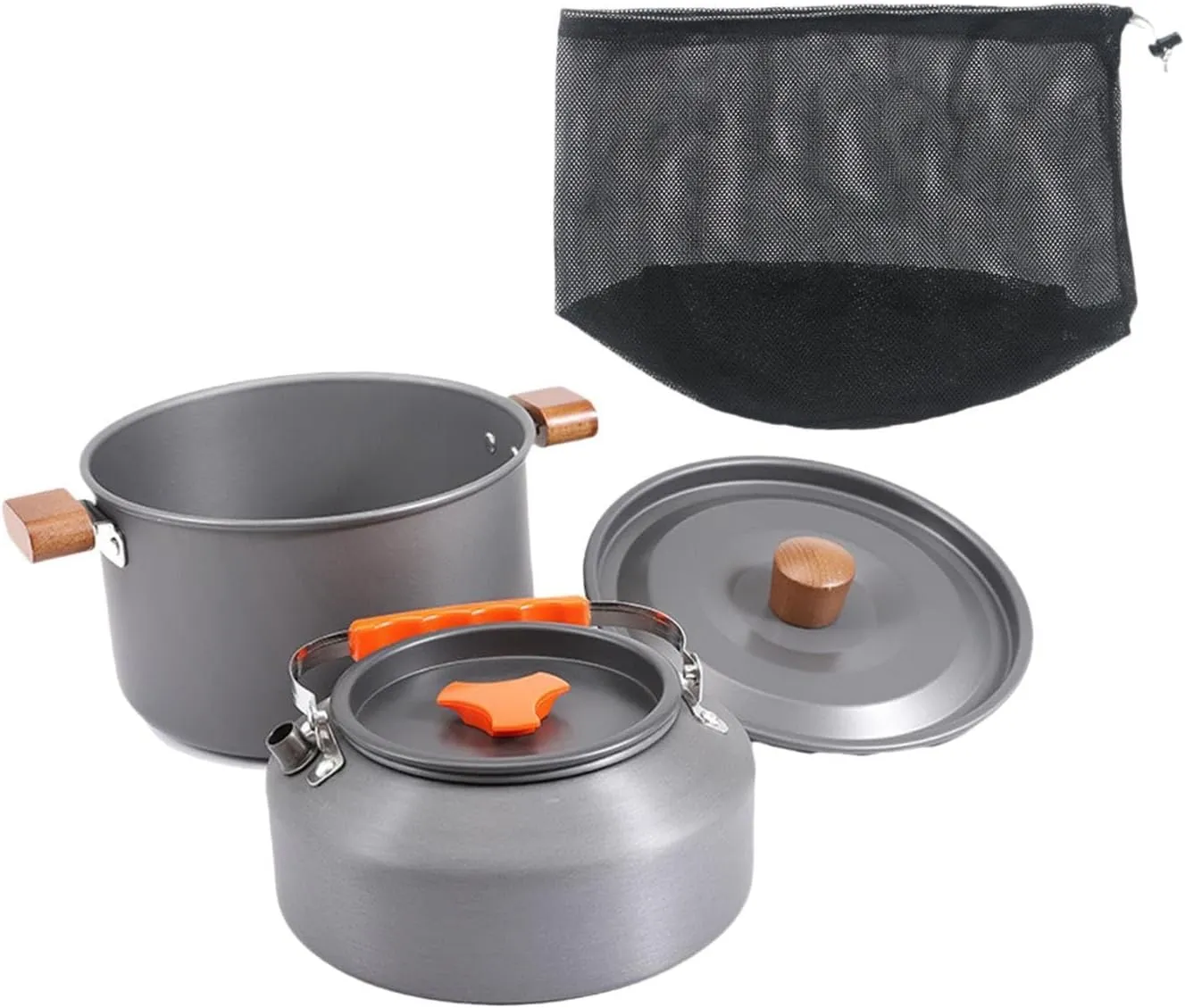 Camping Cookware Soup Pot Portable Supplies Kettle Aluminum Coffee Pot Outdoor Cooking Gear for Travel Outdoor Camping Hiking
