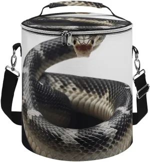 Camping Cooler Bag, Cobra Snake Print Portable Ice Pack Outdoor Cooler Bag Picnic Cooler Bag Foldable Cooler Bag, style