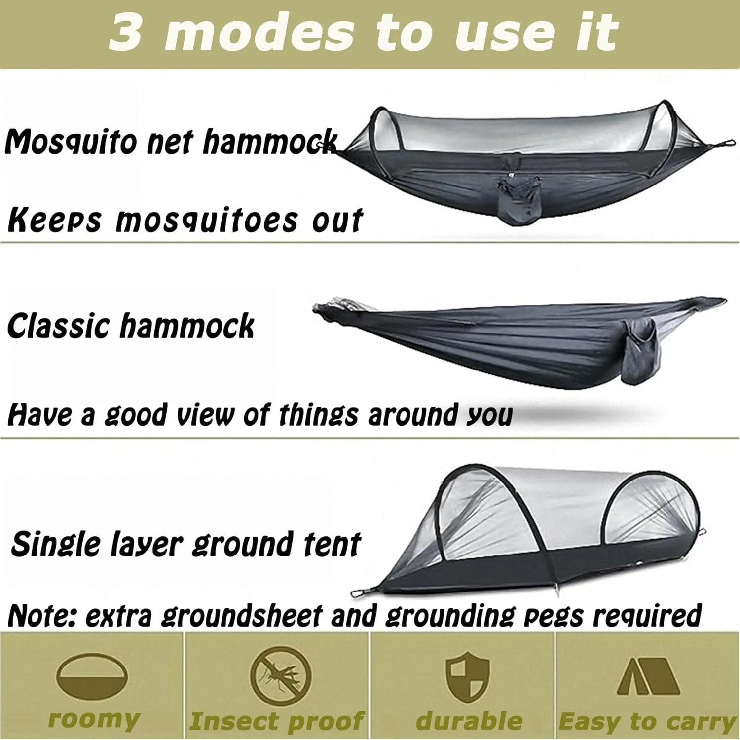 Camping Hammock，Double Hammock with Tree Straps，Soft Cotton Hammock with Carrying Bag，Travel Hammock，Best for Outdoor Hiking Survival Travel