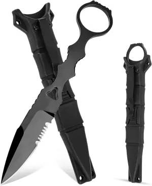 Camping Knife Fixed Blade Knife with Sheath 440C Razor Sharp Blade for Daily Life Camping Survival Hunting Collection Outdoor Work