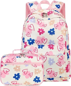 CAMTOP Kids Backpack with Lunch Box for Girls Boys Lightweight Waterproof Preschool Kindergarten Elementary School BookBag
