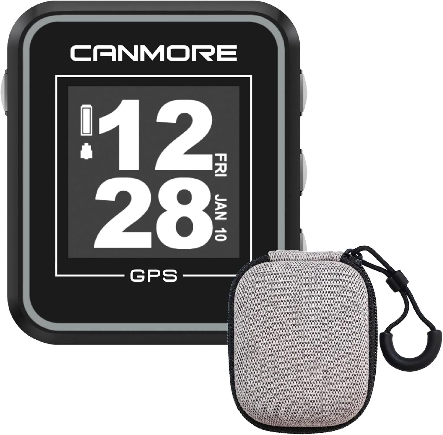 CANMORE H300 Handheld GPS Golf Device & Case, 41,000  Free Worldwide Preloaded Courses, Essential Distance Measuring Function, Powerful Magnetic Mount with Clip for Golf Cart, Bag and Belt, Black