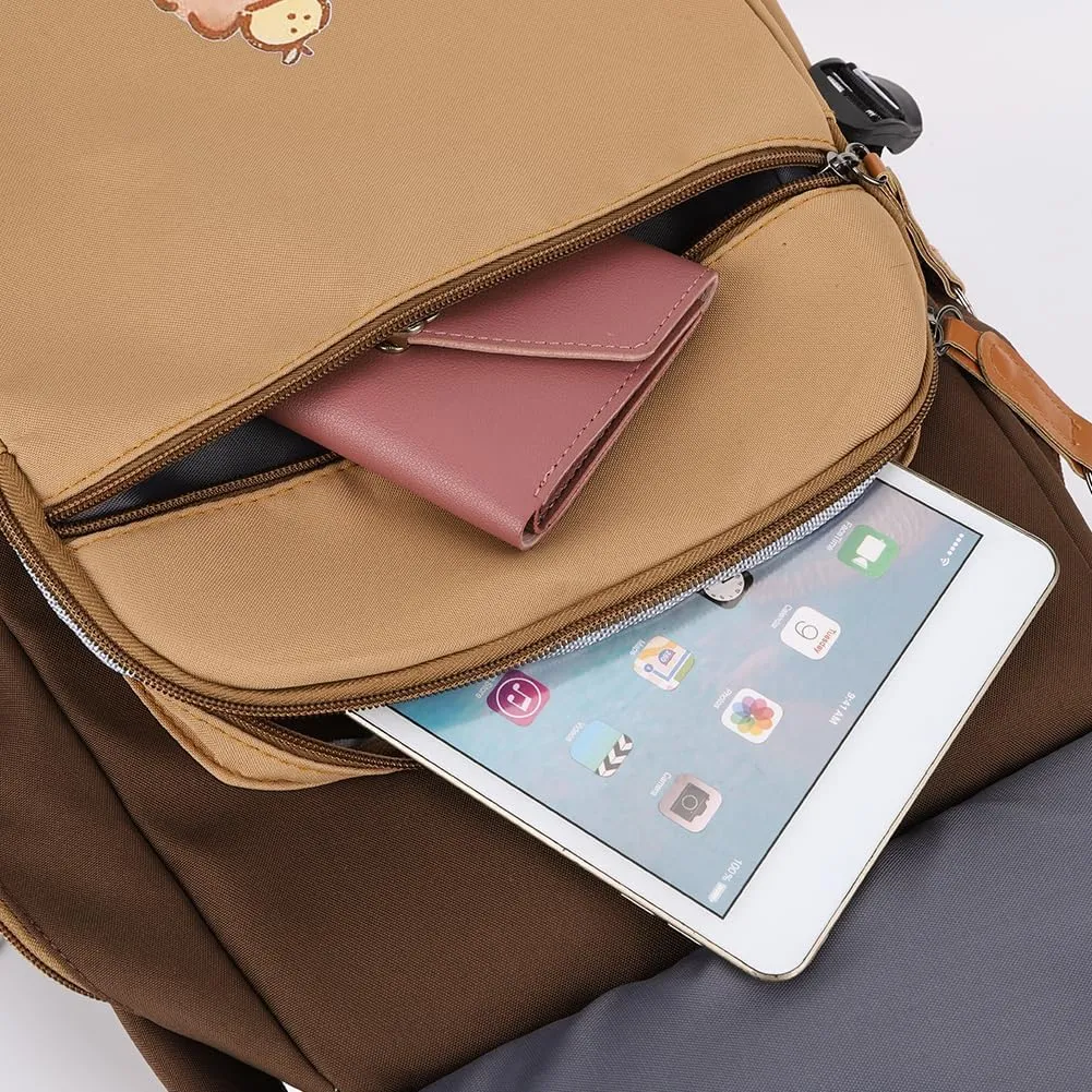 Capybara Backpack Kawaii Backpack Cute Cartoon Capybara Bag With Flap