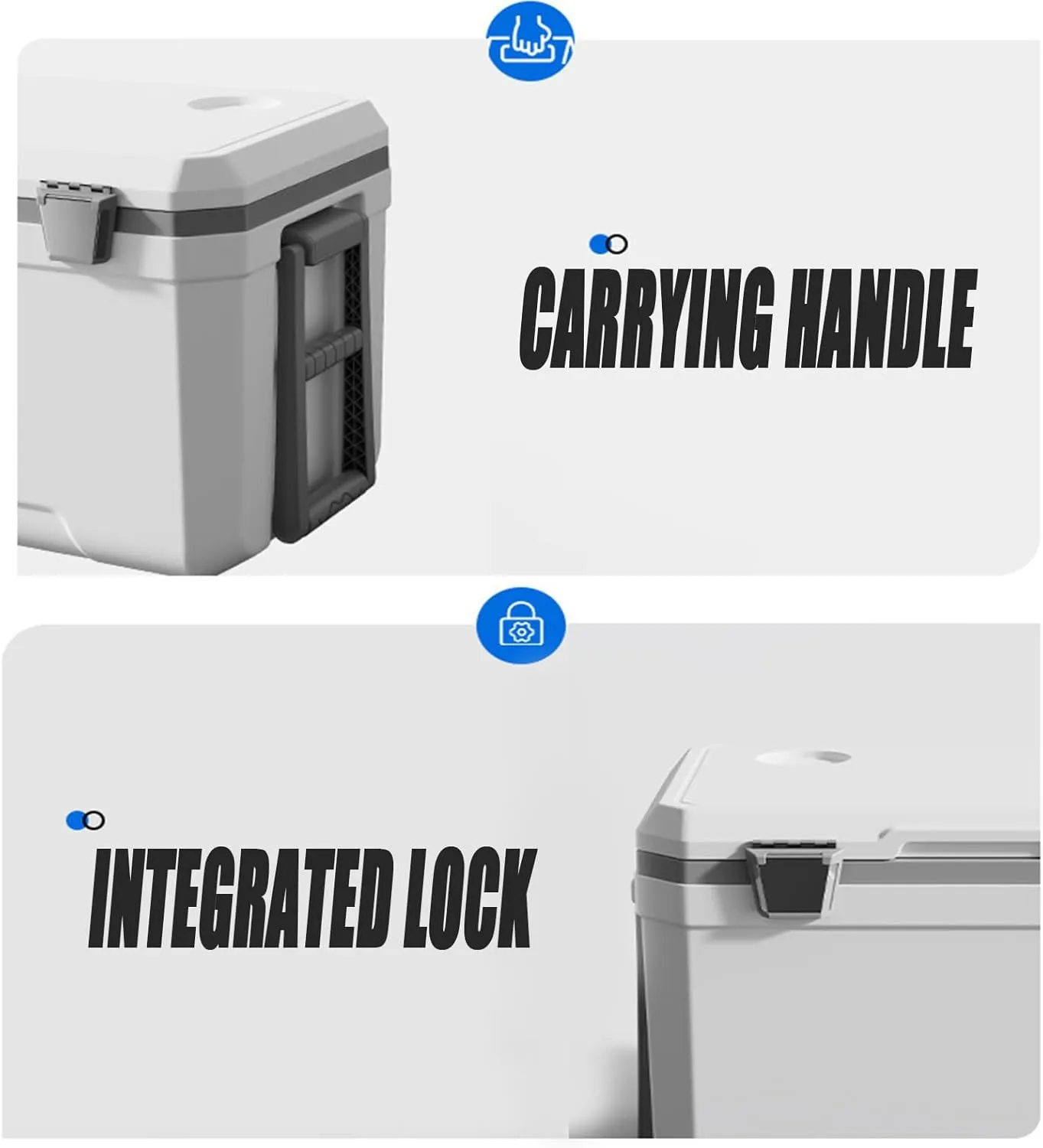 Car Camping Coolers for Infiniti QX/Q60/Q45/Q30/JX/J30/FX/EX, Waterproof Portable Cooler, Leak Proof Picnic Insulated Bag, Ultra-Light Premium Ice Chest Box,B-White-45L