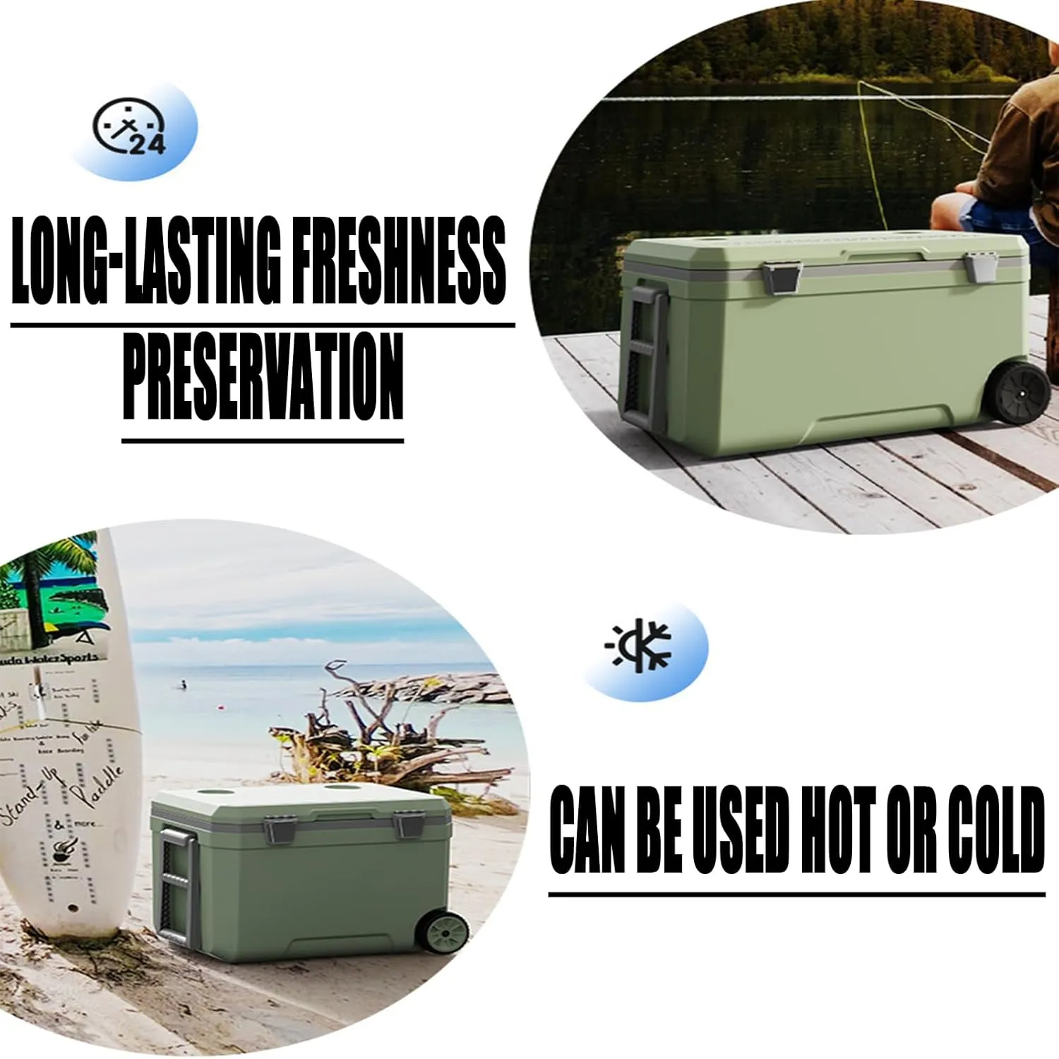 Car Camping Coolers for Infiniti QX/Q60/Q45/Q30/JX/J30/FX/EX, Waterproof Portable Cooler, Leak Proof Picnic Insulated Bag, Ultra-Light Premium Ice Chest Box,B-White-45L