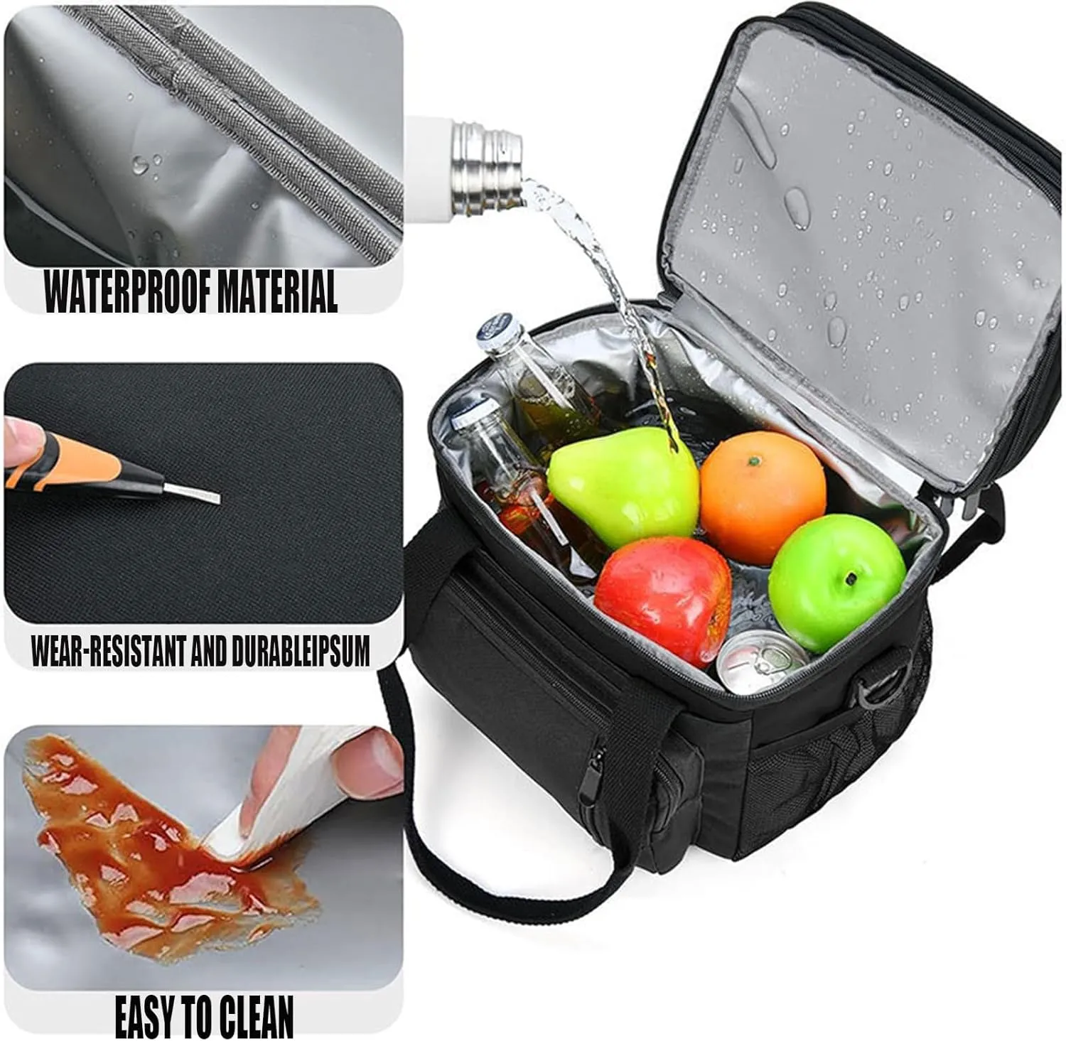 Car Camping Coolers for Maxus e-Deliver 3/e-Deliver 5/e-Terron 9/Euniq 5/Euniq 6/Euniq 7, Leak Proof Cooler, Portable Lightweight Ice Chest Box, Compartments Waterproof Insulated Bag
