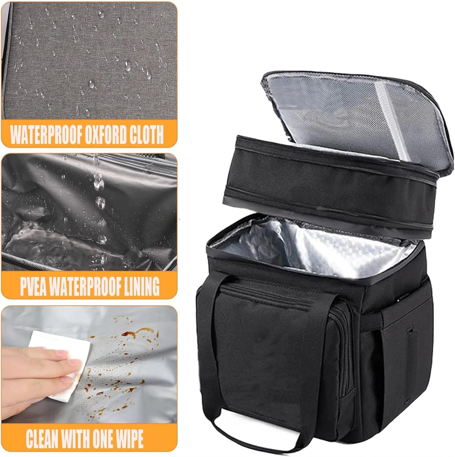 Car Camping Coolers for Maxus e-Deliver 3/e-Deliver 5/e-Terron 9/Euniq 5/Euniq 6/Euniq 7, Leak Proof Cooler, Portable Lightweight Ice Chest Box, Compartments Waterproof Insulated Bag