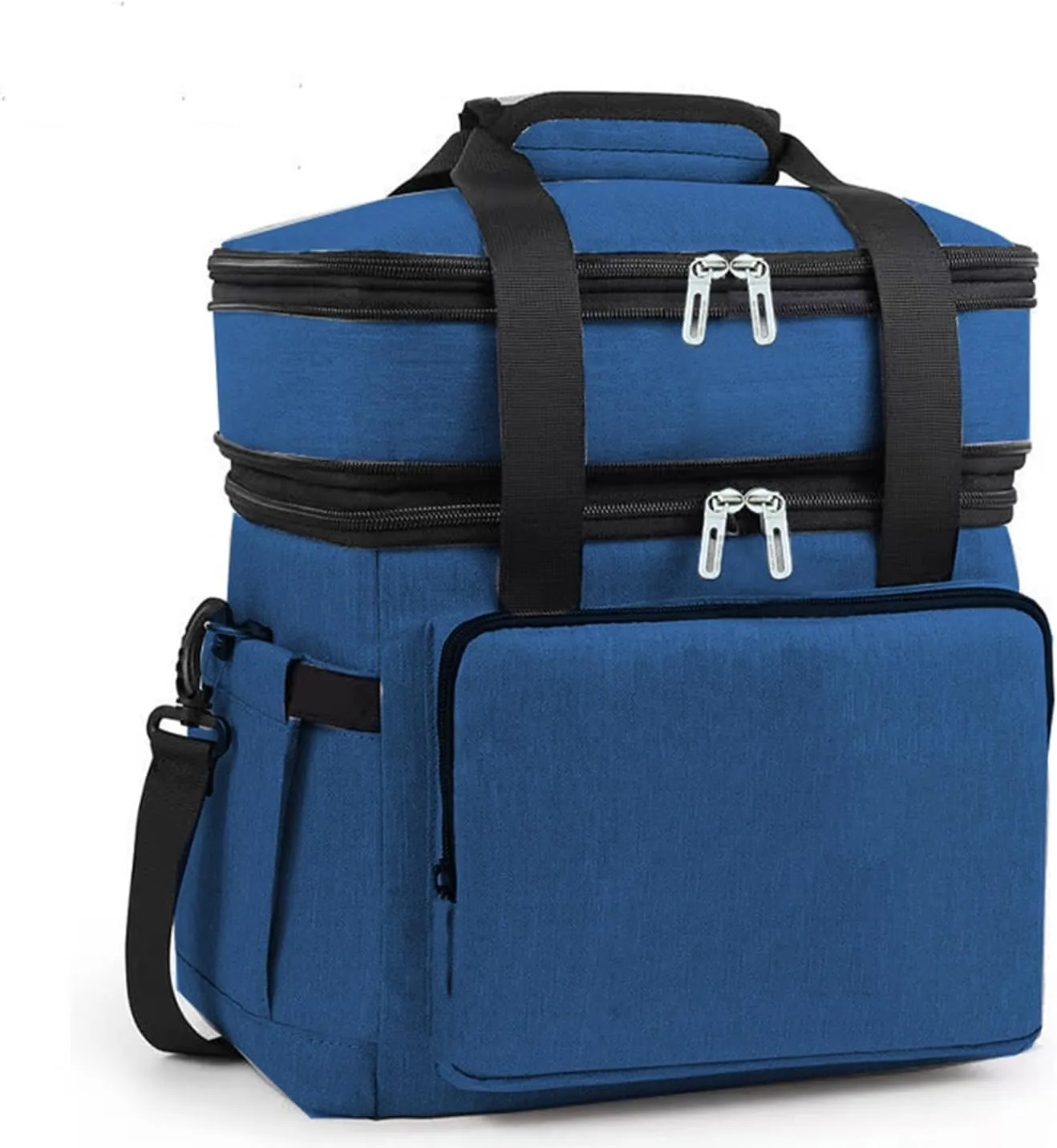 Car Camping Coolers for Toyota Prius/ProAce/ProAce City/RAV4/Yaris, Leak Proof Cooler, Portable Lightweight Ice Chest Box, Compartments Waterproof Insulated Bag,C-Blue